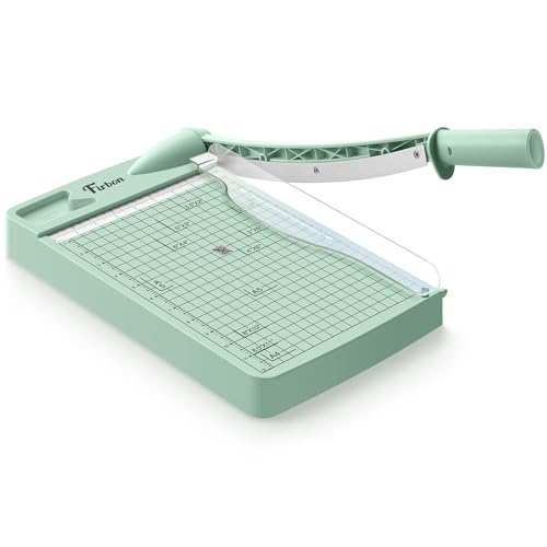Firbon 12 Inch Guillotine Paper Cutter, Heavy Duty Paper Trimmer - color: Morandi