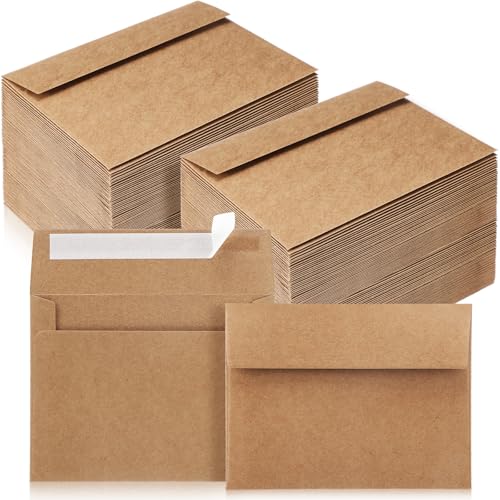 Fainne 600 Pack Kraft Envelopes for Invitation, 120 GSM,A2, 4.375 X 5.75 in | Brown Envelopes for Invitation, 120 GSM Gift Card for Office, Wedding, Gift, Party, Baby Shower, Mailings - size: A2,5.75 x 4.375"