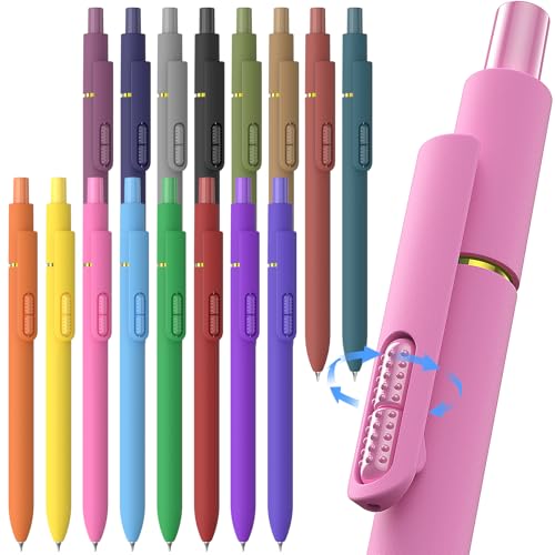 inkipen Colorful Fidget Pens, 16 Pcs 0.5mm Fine Point - color: Morandi+Vintage Color Ink-16Pack