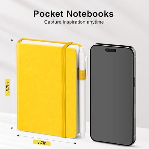 Oucaru Small Notebook 16 Pack, A6 Pocket Notebook, Mini Lined Journal - color: A-Vibrant Colors, style: 16 Pack