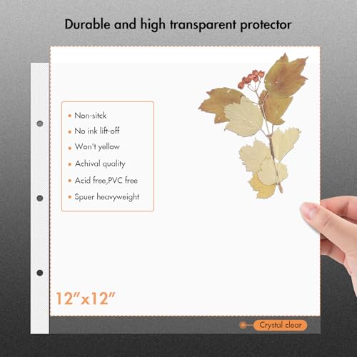 1DOT2 12x12 Inch 3 Ring DIY Scrapbook Photo Album, Beige - color: Beige
