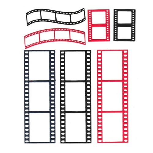 4pcs Journey Photo Film Strip Cutting Dies,Postage Stamp Tags Frame Die Cuts Metal Embossing Stencils Template Mould for Card Scrapbooking and DIY Craft Album Paper Card Decor - color: 4pcs Photo Film Strip Die Cuts