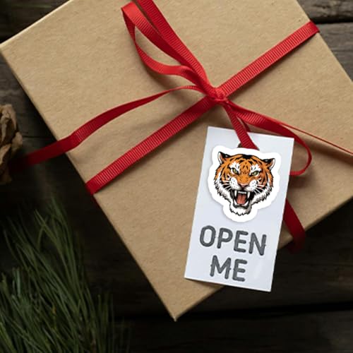 AHANDMAKER 180 Pieces Self-Adhesive Roaring Tiger Stickers, 9 Styles Tiger Head Decal Stickers 1 Inch Cartoon Decals for Album Arts Planner Calendar Scrapbooking Crafting Bag Decor - style: Roaring Tiger