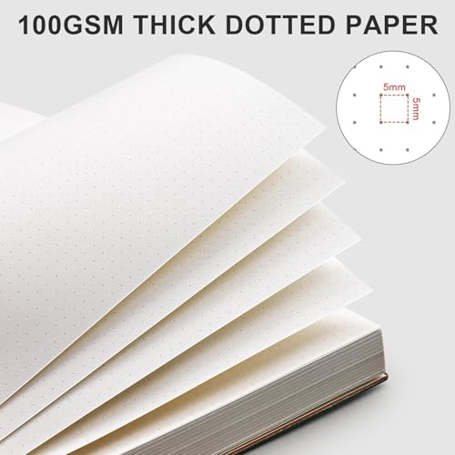 AHGXG Dotted Journal, 320 Pages, B5 (7.6'' X 10'') - color: Cyan, size: B5