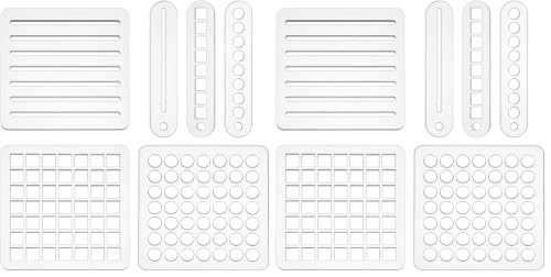 BENECREAT 6 Styles Bullet Journaling Stencils, Reusable Acrylic Template, Mini Calendar Square, Stencil Set for Dotted Journals, Planner Accessories, Scrapbooking, Habit Tracker (Pack of 2) - size: 4.25 inches x 2.91 inches (Pack of 2)