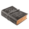LEATHER VILLAGE Devotional Journal Nothing Impossible Verse, Black 7x5. - color: Black, size: 7 inches X 5 inches