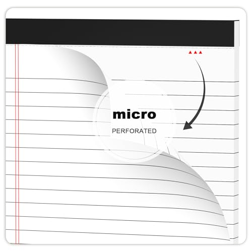 AILZFEI 12pcs Small Note Pad 5x8 College Ruled White Legal Pads Paper Notepads 12 Pack Study Back Writing Pads 5 x 8 Legal Pads Perforated Narrow Ruled Pads of Paper White - color: White 12