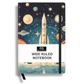 RICCO BELLO Wide Ruled Hardcover Diary Journal, Space Rocket - color: Space Rocket