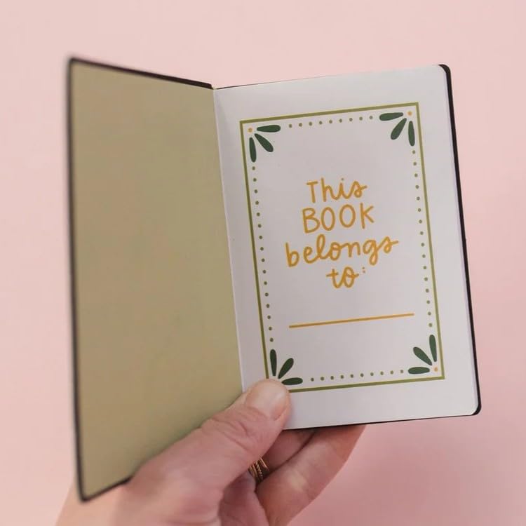 Pippi Post Mini Book of Books Notebook Journal, 3 x 4.5 Inches Travel Leather Journal, Small Journaling Notebook for Tracking and Reading Log, Pocket Notepad, Book Lovers Gifts - color: Books