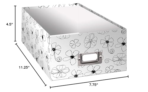 Pioneer Photo Albums B-1BW Photo Storage Box, Floral Design (Pack of 6) - color: Floral Design, size: Pack of 6