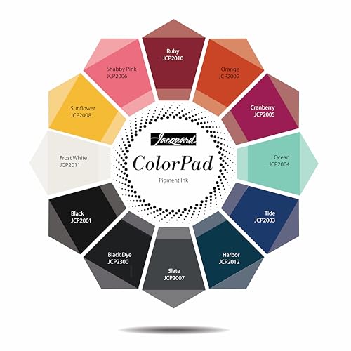 Jacquard ColorPad Archival Pigment Ink Stamp Pads- Fresh Green - Acid Free - Non-Toxic - Excellent for Blending, Embossing and Stamping - color: Fresh Green