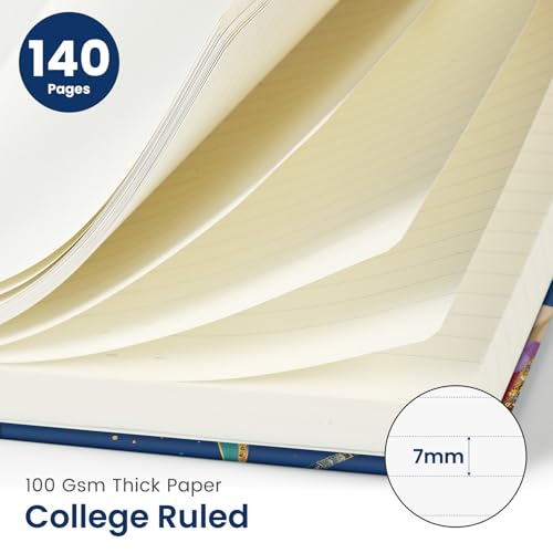Taja Aesthetic Journal for Women, A5 Hardcover Spiral Notebook, College Ruled Lined Journal for Writing & Note Taking, 140 Pages, Tulip - color: F-Tulip