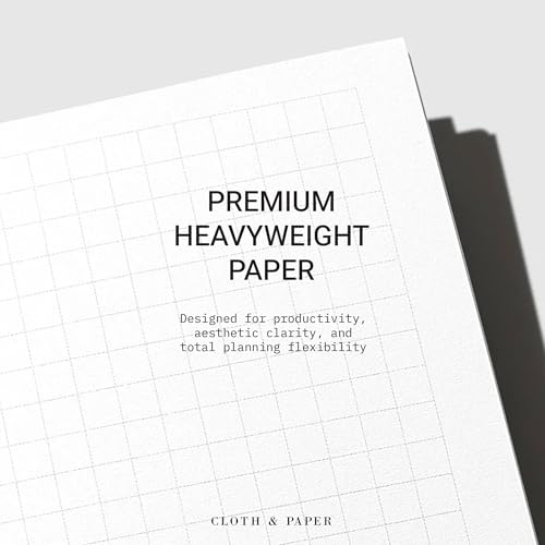 Cloth & Paper Travel Notebook | Graph Notebook – Olive | Pocket Plus Grid Paper Notebook 3.2" x 6" | Graph Layout for Notes, Diagrams, Lists & Structured Planning for Work or Study – Soft Touch Cover - color: Olive