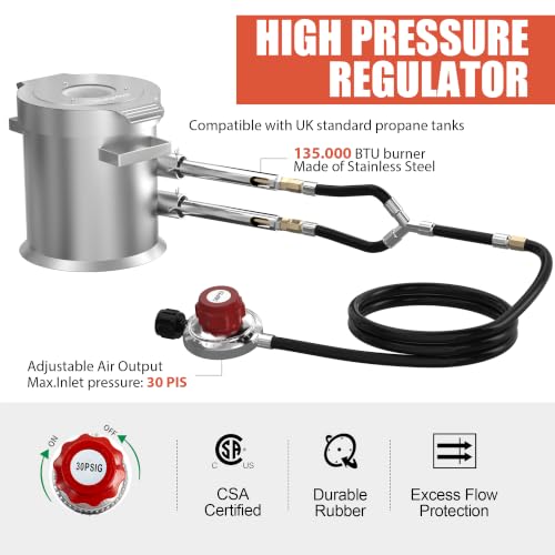 Nelyrho 25KG Propane Melting Furnace Kit High Capacity Foundry Furnace - color: S-25KG
