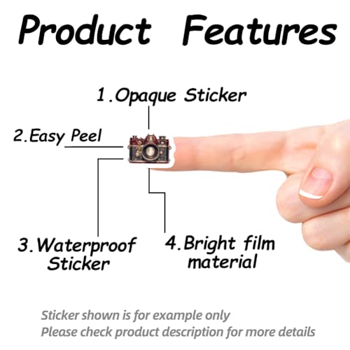 AHANDMAKER 180Pcs Vintage Camera Planner Stickers Self-Adhesive Decals Photography Stickers for Planner Calendar Scrapbook Crafting Arts Journaling Gift Bag Seal Theme Party Decor - style: photography