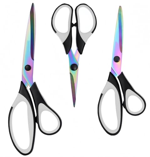 Craft Scissors All Purpose Heavy Duty,Black White,3 Pack - color: Black White