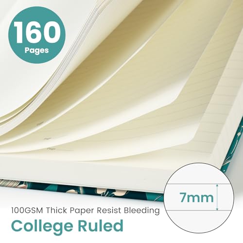 Taja Aesthetic Lined Journal for Women, Pretty Notebooks for Work & Study - color: T-Tulip Meadow