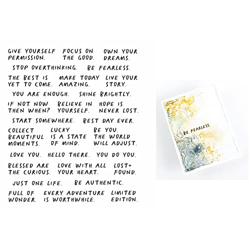 Briartw Words Phrases Greetings Wishes Blessings Clear Rubber Stamp DIY Scrapbooking Stamping Seal Silicon Stamp Craft Cardmaking Art Album Decor Gift Paper Card 6x7.5inch