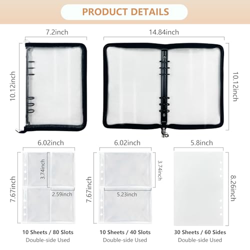 Reusable Sticker Storage Organizer Binder Collecting Book A5, Black - color: Black