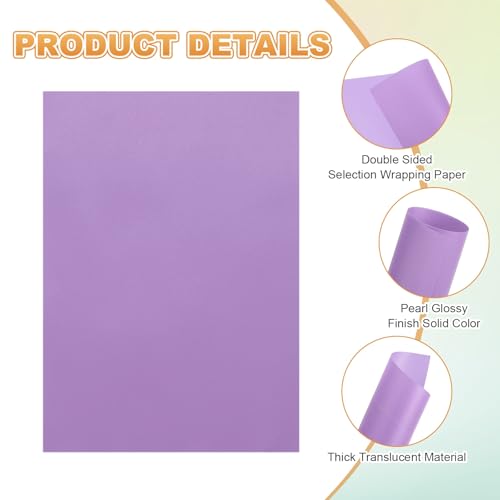 MECCANIXITY 50 Sheet Colored Vellum Paper 5.9" x 8.3", 100gsm Translucent Printable Vellum Sheets for Printing Wedding Invitations Inkjet Laser Printer, Purple - color: Purple, size: 5.9" x 8.3"