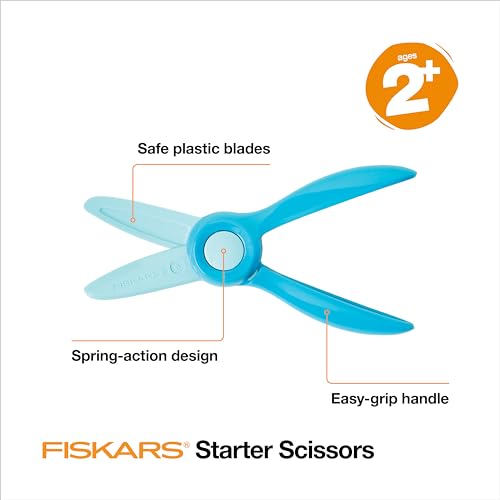 Fiskars Toddler Activity Book with Safety Scissors, For Kids Ages 2, 3, 4+ - style: Ages 2+