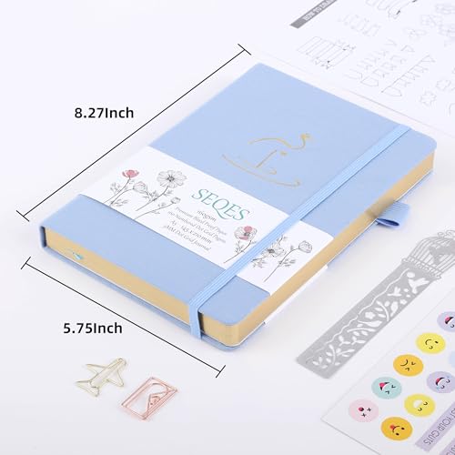 A5 Bullet Dotted Journal Notebook | 160gsm Thick Bleedproof Paper, Lay Flat Binding, 160 Numbered Pages | Hard Cover Dot Grid Notebook/Bullet Journals for Creatives & Professionals(Crane) - style: Crane