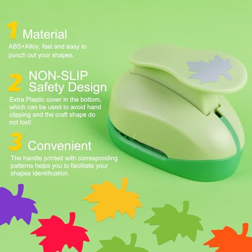 UCEC Maple Leaf Punch 1 Inch Hole Punch for Paper Crafting Scrapbooking - color: Maple Leaf, size: 1 Inch