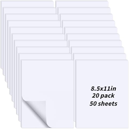Oleitodh 20 Pack 8.5 x 11 Inch Blank Note Pads White Memo Pads - size: 8.5 x 11 inch-20Pack