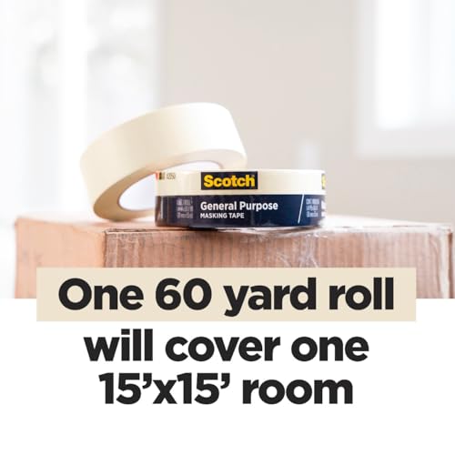 Scotch General Purpose Masking Tape, 1 Inch Wide, 1 Roll, 2050 - size: 0.94 inches