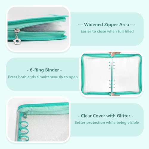 A5 Sticker Storage Organizer Binder Collecting Book Album, Cyan - color: Cyan