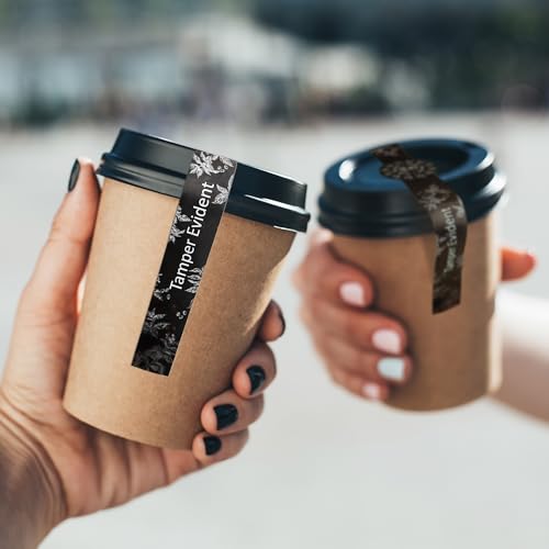 800 PCS Safe Secure Tamper Evident Seals Stickers for Drink Lids