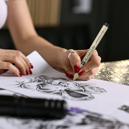 PATIKIL Fineliner Pens, 0.2mm Fine Points Drawing Pen Waterproof Inking Markers Liner Artist Watercolor Supplies Drawing Kit for Adult Sketching Journaling, Pack of 12 - style: 0.2mm Fine Points