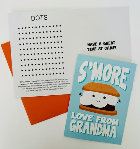 GRANDMA PACK-CAMP GREETING CARDS SET OF 6 | Three cards include games