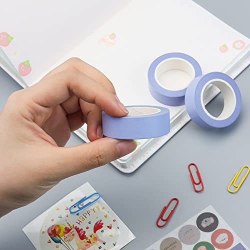 NatSumeBasics 2 Pastel Purple Washi Tapes Solid Masking Tape - color: Pastel Purple Washi Tapes