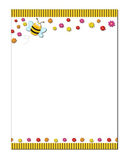 Stonehouse Collection Bumble Bee Letterhead, 8.5" x 11", 60 Sheets | Ideal for Home, Office & Classroom. Premium 60lb Matte Paper, 92 Brightness for Vivid Color Printing, USA Made - color: Bee