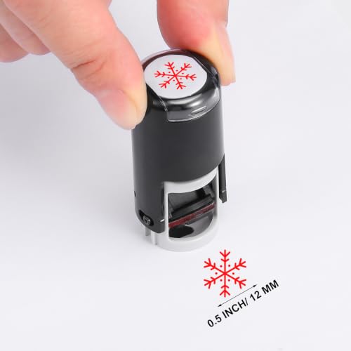 Supervitae 2 Pack Christmas Snowflakes Trees Print Stamps Ink Stamper - color: Red, style: Christmas Snowflakes & Trees