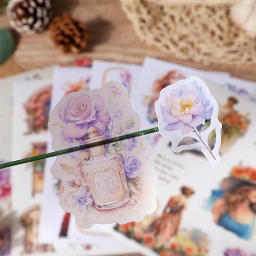 Snycler Sticker Book for Journal 20 Sheets Vintage PET Washi Stickers-6 - color: The Voice of Spring