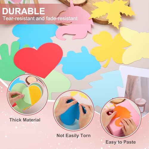 MECCANIXITY 108 Pcs Colorful Music Note Cutouts Paper, Spring Bulletin Board Cutouts Decorations Music Note Shaped Die Cut Paper Cut-Outs with Glue Point for DIY Craft Classroom