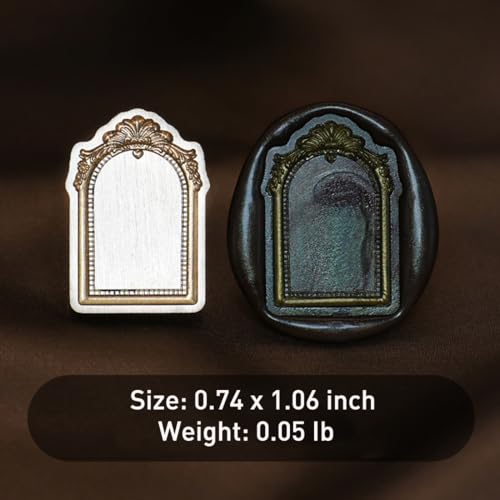 Frame Wax Seal Stamp, 3D Embossed Relief Carving Head and Wood Handle for Wax Seal Stamp Kit, Decor for Envelope Letter Wedding Invitation (F9) - color: Frame Wax Seal Stamp 9