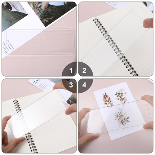 6PCS Acrylic Stamp Block with Grid Lines, Clear Stamping Blocks Tool Decorative Stamp Blocks Square Display Block Set Props for DIY Crafts Scrapbooking Card Making