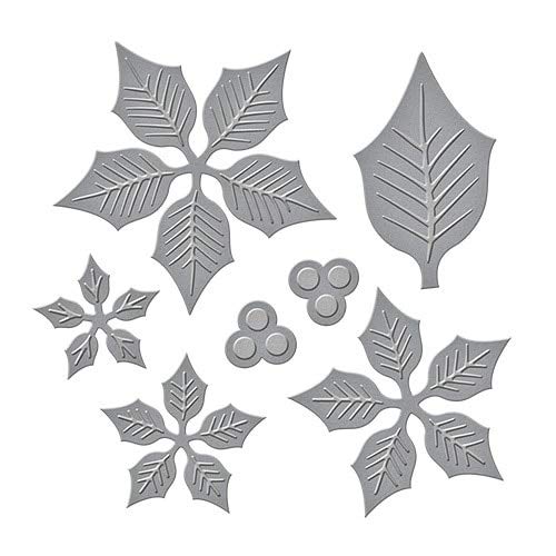 Layered Poinsettia Etched Cutting Dies,Flower Die Cuts,DIY Scrapbooking Artist Metal Cutting Dies Scrapbooking Crafting Paper Card Make Emboss Stencil Template - color: Layered Poinsettia