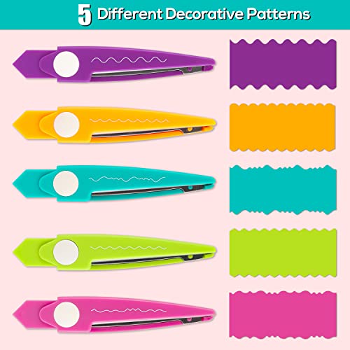 7Pcs/Set Craft Scissors 3 in 1 Corner Rounder Paper Punch With Storage Box - 5 Kinds Zig Zag Edges for DIY Projects, Paper Card, Photo, and Scrapbooking