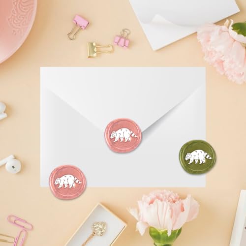 Raccoon Realistic Wax Seal Stamp 1" Vintage Sealing Stamp with Wooden Handle for Envelope Greeting Card Halloween Wedding Invitations Gift Wrapping - style: Raccoon realistic