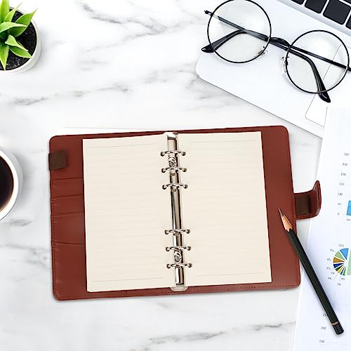 A6 Refill Paper, [5 Pack] Toplive 100GSM Thick Refillable Paper 6 Hole Filler Inserts Loose Leaf Paper 225 Sheets (450 Pages) for 6 Ring Binder Journal Notebook-Lined Paper - style: Line 5 Pack