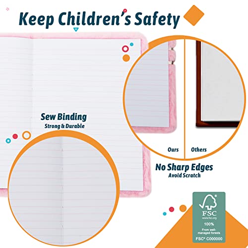 SuperStyle Unicorn Secret Diary with Lock, Journal for Girls Ages 6-8 - color: Pink-Unicorn