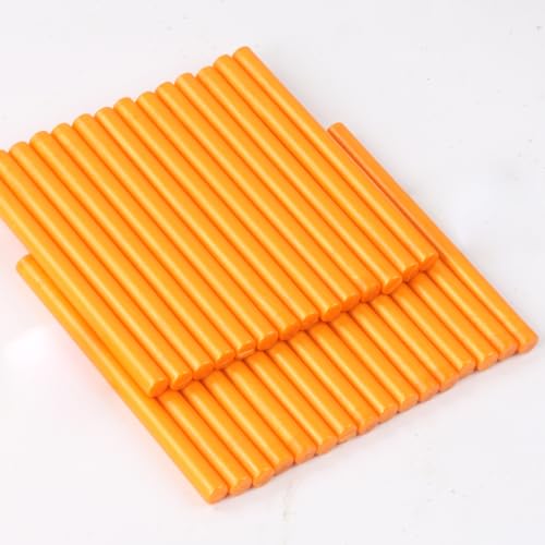 Bright Orange Wax Seal Sticks, 30pcs Sealing Wax Sticks, HOSEALING Glue Gun Wax Seal Sticks for Wax Seal Stamp, Premium Sealing Wax for Wedding Invitations, Letter, Envelope (Mini Size) - color: Bright Orange