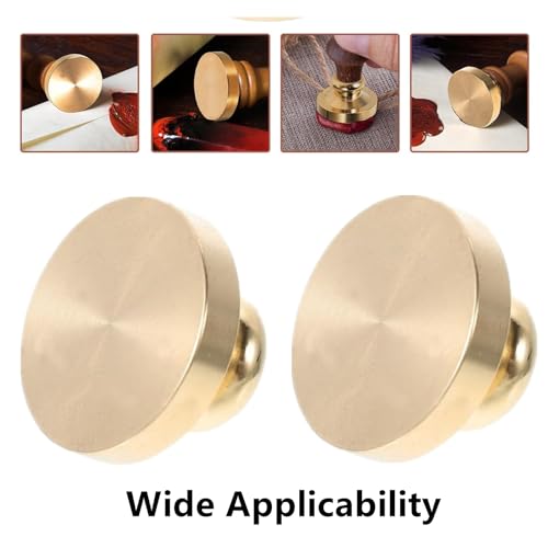 2 Pcs Blank Wax Seal Stamp Replacement, Golden Copper Wax Stamping Heads, Art & Craft Supplies