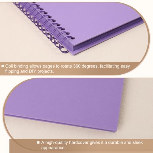 Scrapbook Album 8x8 Inches 40 Pages Hardcover Kraft Paper Purple - color: Purple, size: 8"x8" 40 Pages