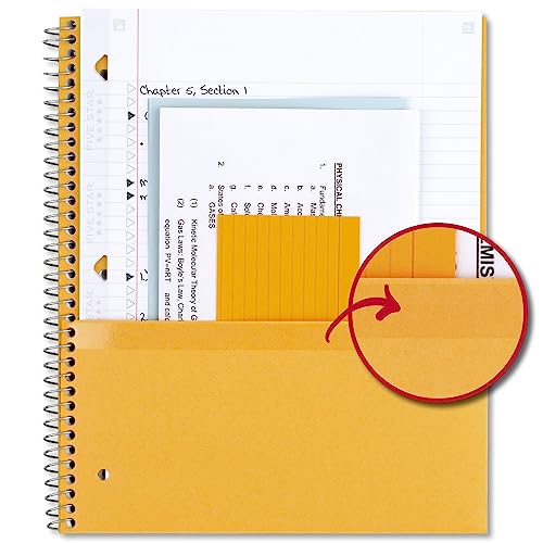 Five Star Spiral Notebook Plus Study App, 1 Subject, College Ruled Paper, 100 Sheets, 8-1/2" x 11", Fire Red (72053) - color: Red, size: Pack of 1