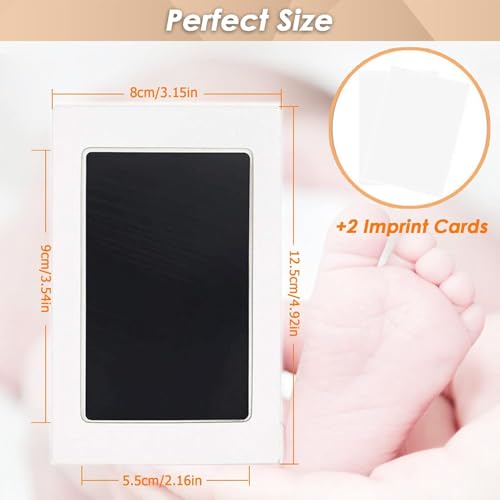 Inkless Hand and Footprint Kit, Newborn Baby Keepsake, 4-Pack | No-Mess Clean Touch Ink Pad for Baby Handprint & Footprint, Non-Toxic Baby Gift, Pet Paw Print Kit(2 Pack Pink、 2 Pack Black) - color: 2 pack pink and 2 pack black